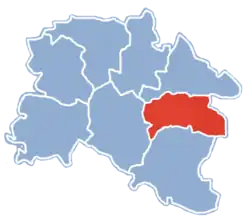 Położenie na mapie powiatu