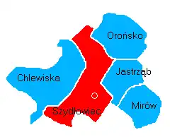 Położenie na mapie powiatu