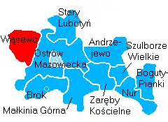 Położenie na mapie powiatu