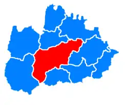 Położenie na mapie powiatu