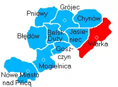 Położenie na mapie powiatu