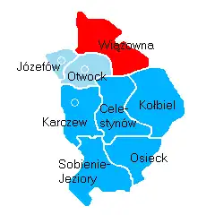 Położenie na mapie powiatu