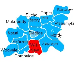 Położenie na mapie powiatu