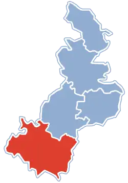 Położenie na mapie powiatu