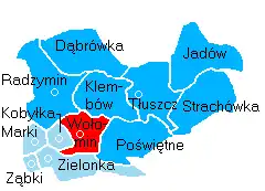 Położenie na mapie powiatu