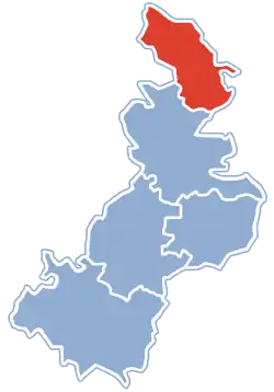 Położenie na mapie powiatu