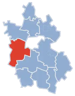 Położenie na mapie powiatu