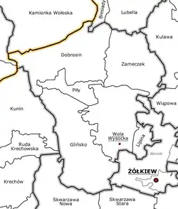 Plan gminy Wola Wysocka