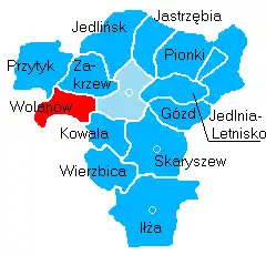 Położenie na mapie powiatu