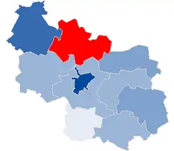 Położenie na mapie powiatu