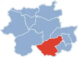 Położenie na mapie powiatu