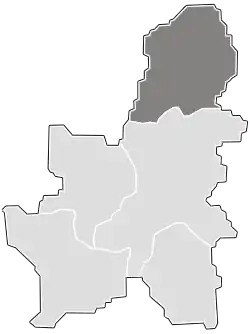 Położenie na mapie powiatu