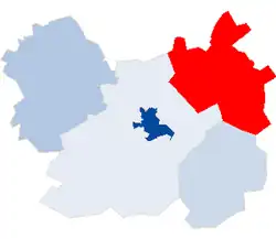 Położenie na mapie powiatu