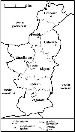 Plan powiatu słupeckiego