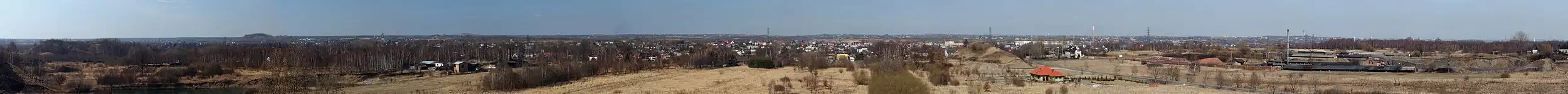 Gnaszyn i Kawodrza – panorama z widocznymi hałdami