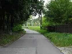 Droga w pobliżu dawnego dworca