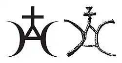 Porównanie godła herbu Iziasławiczów książąt połockich z godłem herbu Ostoja Mikołaja ze Ściborzyc (z portalu kościoła w Wysococach)