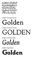 Czcionki stworzone dla wydawnictwa Golden Cockerel