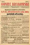 Nr 93, str. 1, o identyfikacji zwłok i przedruk artykułu z polskiej prasy w Argentynie