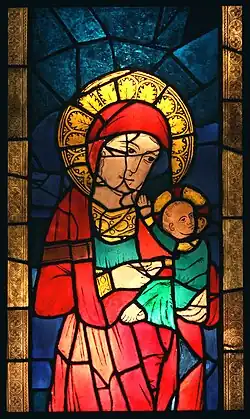 Madonna z Dzieciątkiem – XIV wieczny witraż z klasztoru Dominikanów w Krakowie