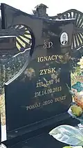 Nagrobek Ignacego Zyśka na cmentarzu parafialnym w Dąbrowach