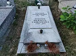 Grób aktorki Eugenii Herman-Laskowskiej