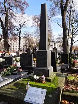 Grób Adolfa Fricka na cmentarzu przy ulicy Lipowej w Lublinie