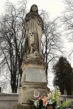 Grób Jana Bogoryi Pleszowskiego z widocznym herbem