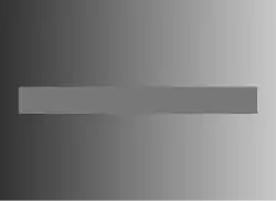 Szary pasek wydaje się zmieniać odcień od jaśniejszego do ciemniejszego, gdy w rzeczywistości cały ma jednakowy odcień.