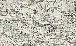 Mapa przebiegu linii kolejowej 6720