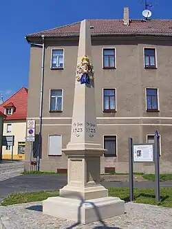 Słup dystansowy poczty polsko-saskiej