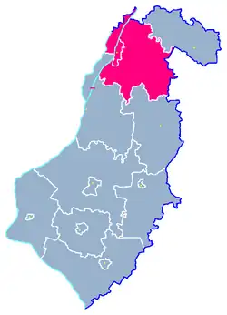 Położenie na mapie powiatu