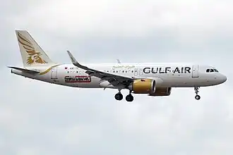 Airbus A320neo w barwach linii Gulf Air
