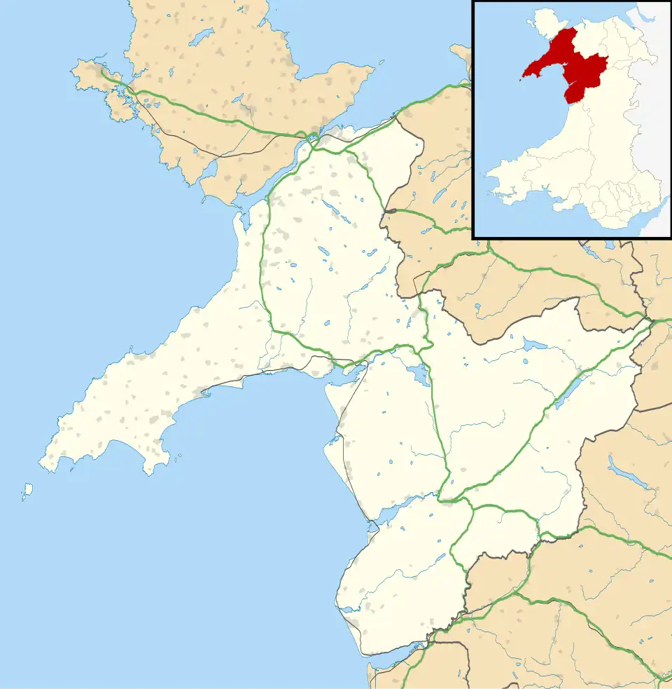 Mapa konturowa Gwynedd