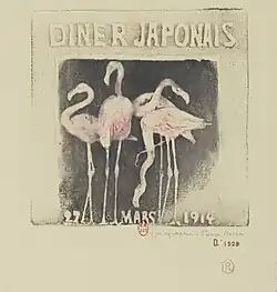 Diner japonais, gipsografia na japońskim papierze, 1914