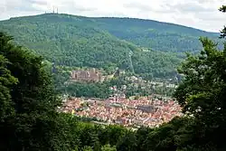 Königstuhl, stary Heidelberg i ruiny zamku