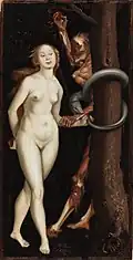 Hans Baldung, Ewa, wąż i śmierć, 1512