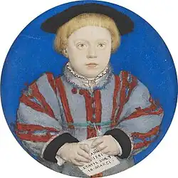 Hans Holbein (młodszy), Portret Charlesa Brandona 3. księcia Suffolk, 1541, akwarela na welinie, średnica 5,5 cm