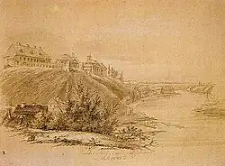 Stary Zamek w 1845 roku