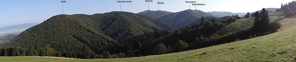 Panorama widokowa doliny potoku Dolinka