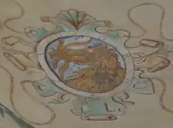 Fresk herbu Zadora na Zamku w Baranowie Sandomierskim