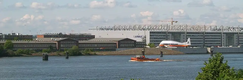 Główna fabryka Airbusa w Hamburgu.