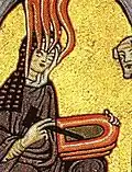 Hildegarda z Bingen spisująca swoją wizję