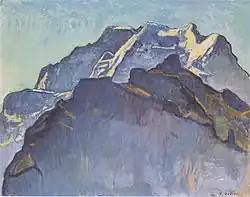Ferdinand Hodler, Masyw Jungfrauen i Schwarzmönch, 1911