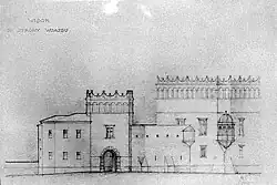 Projekt odbudowy zamku z lat 30. XX wieku