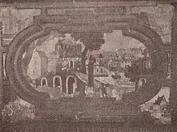 Stary Zamek w Grodnie na fresku z poł. XVII wieku