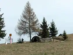 Znak graniczny nr I/6 – widok od strony RP (kwiecień 2020)