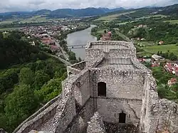 Widok z wieży zamku (w głębi Wag)