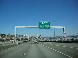 I-705 przed węzłem z Washington State Route 509