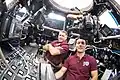 Thomas Pesquet i Robert Shane Kimbrough w module Cupola